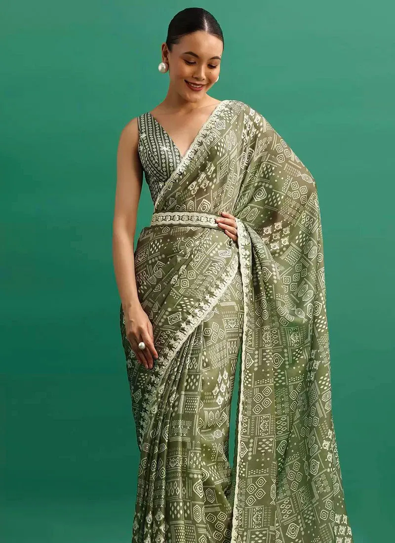 1259 Embroidered by Bt Party Wear Chinon Silk Saree Collection